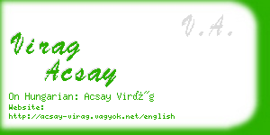 virag acsay business card